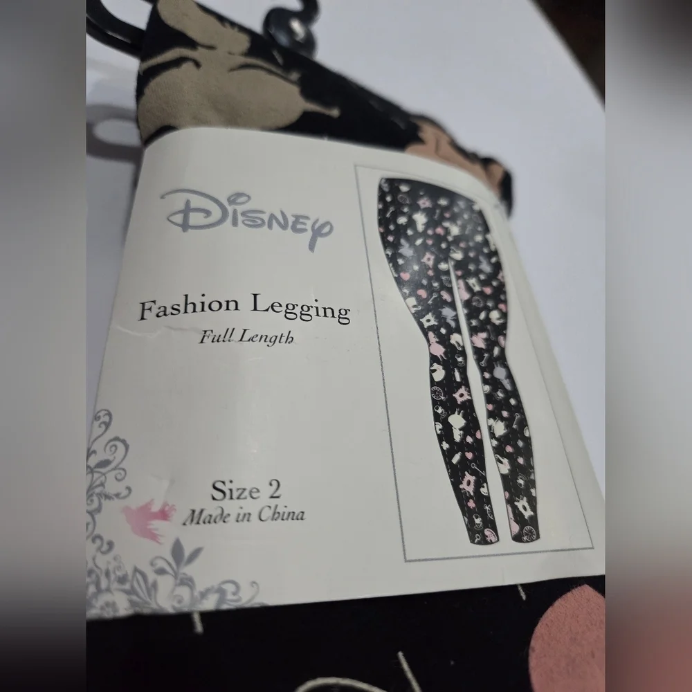 NWT Disney Black  Leggings Sz.2